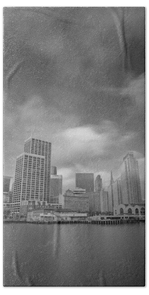 City Beach Towel featuring the photograph City in BW by Jonathan Nguyen