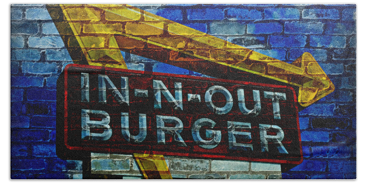 50s Beach Towel featuring the photograph Classic Cali Burger 2.4 by Stephen Stookey