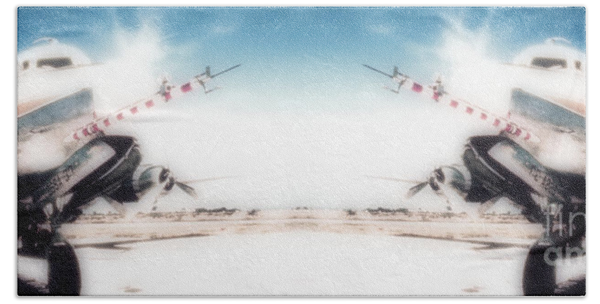 Aircraft Beach Towel featuring the photograph Propeller Aircraft by Vintage Collectables