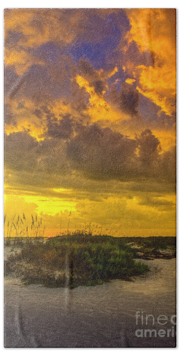 Sky Beach Sheet featuring the photograph Clearing Skies by Marvin Spates