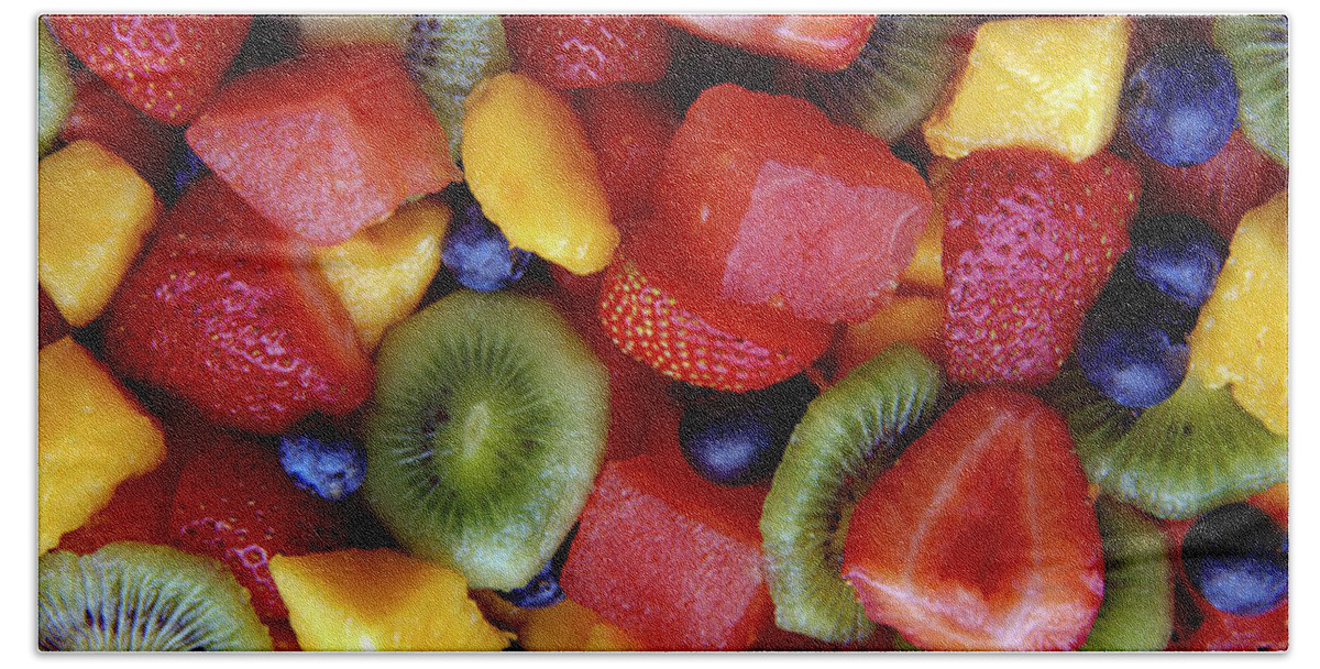 Photography Beach Towel featuring the photograph Close-up Of Fruit Salad by Panoramic Images