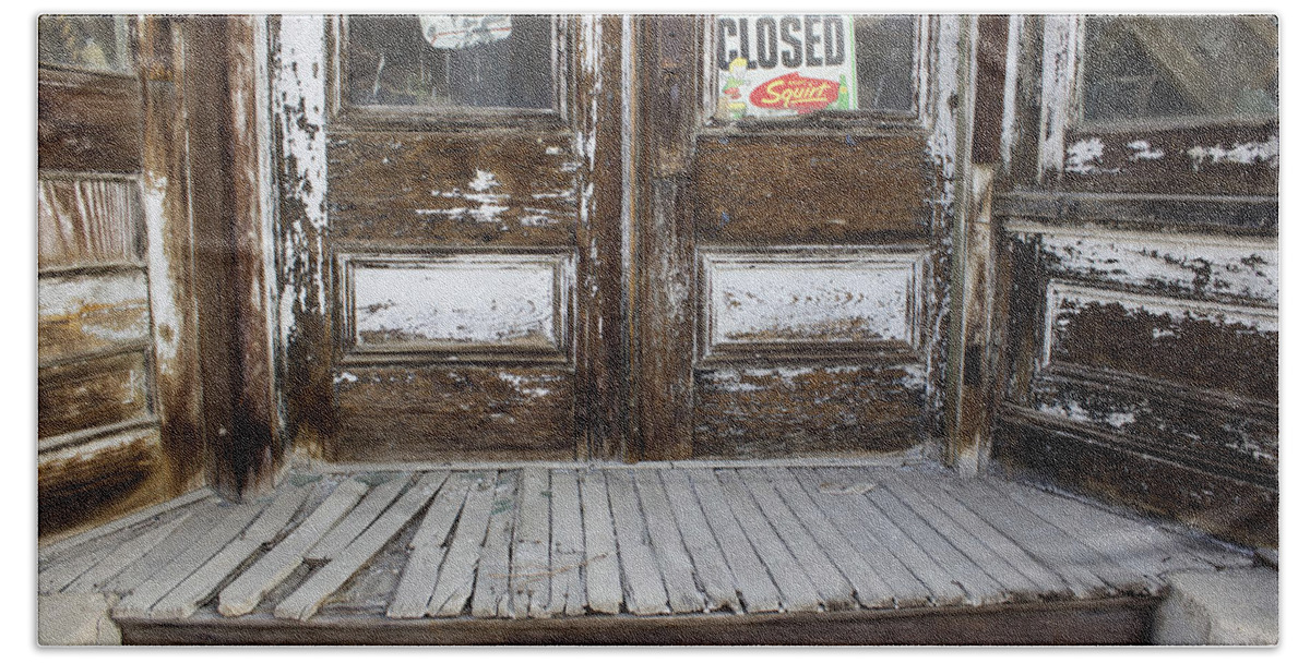 Doors Beach Towel featuring the photograph Closed by Cathy Anderson