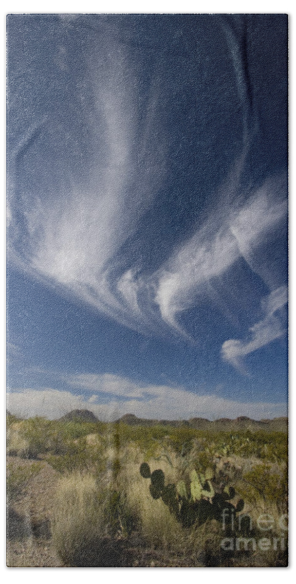 Cloud Beach Towel featuring the photograph Clouds Above Chihuahuan Desert, Big by Greg Dimijian