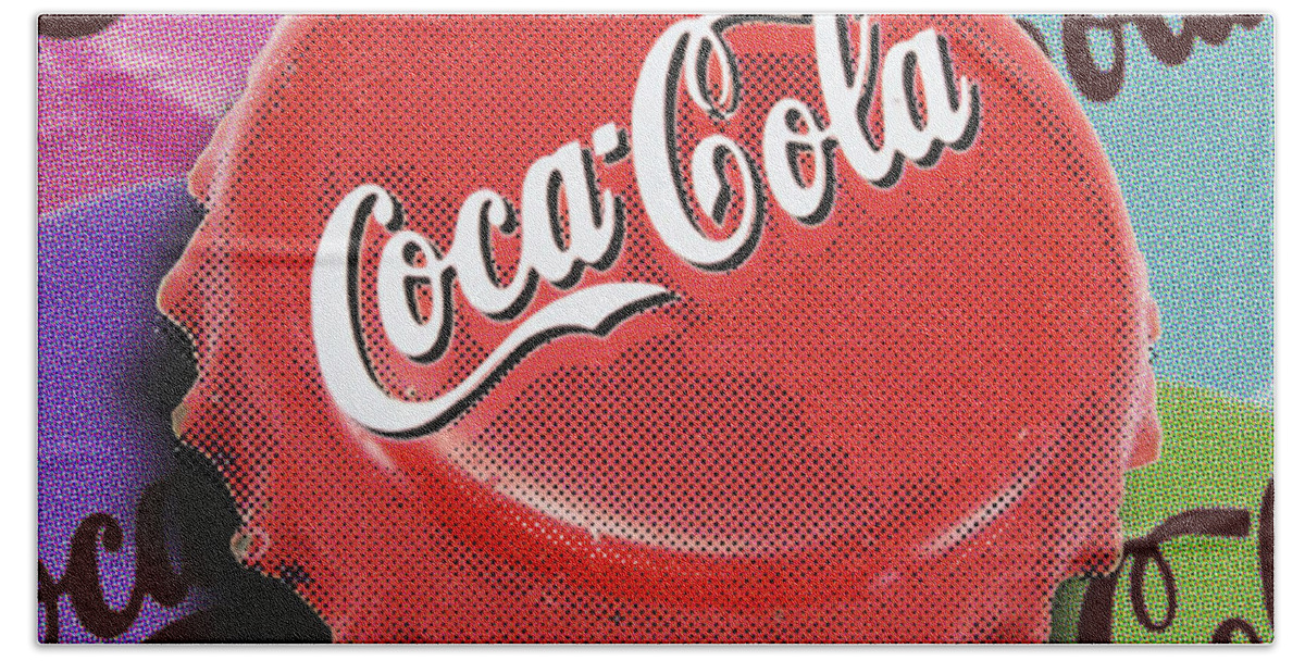 Coca-cola Beach Sheet featuring the painting Coca-Cola Cap by Tony Rubino
