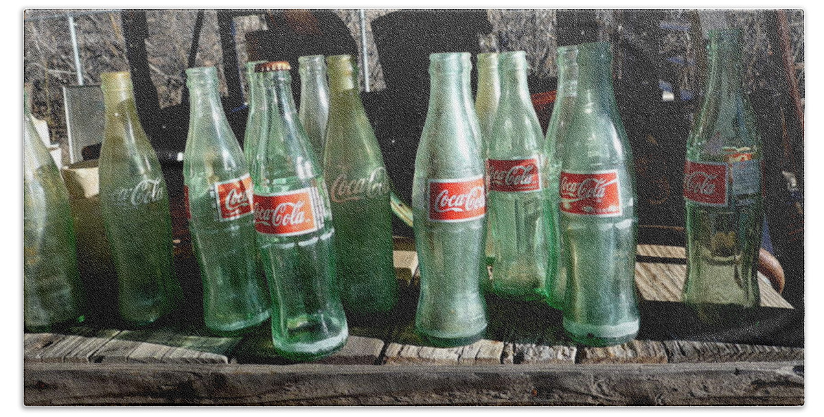  Beach Towel featuring the photograph Coke Bottles by Mars Besso