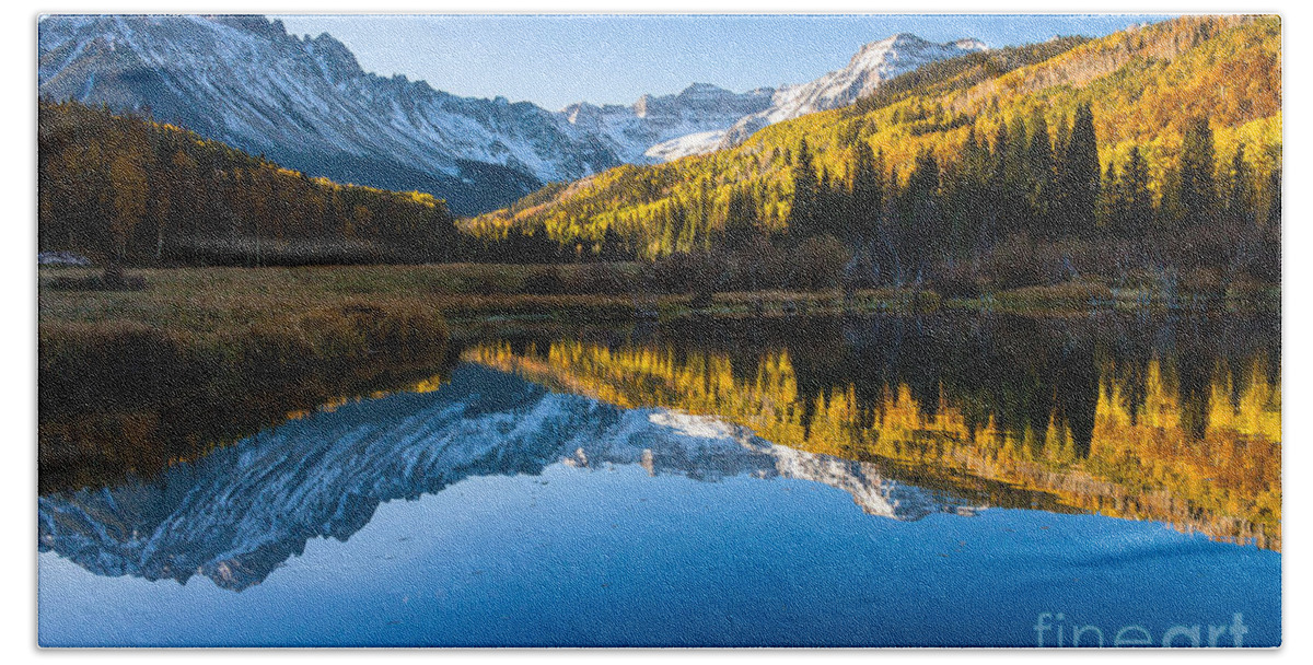 Nature Beach Towel featuring the photograph Colorado Reflection by Steven Reed
