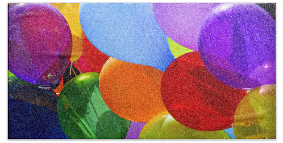 Balloons Beach Towel featuring the photograph Colorful balloons 2 by Elena Elisseeva