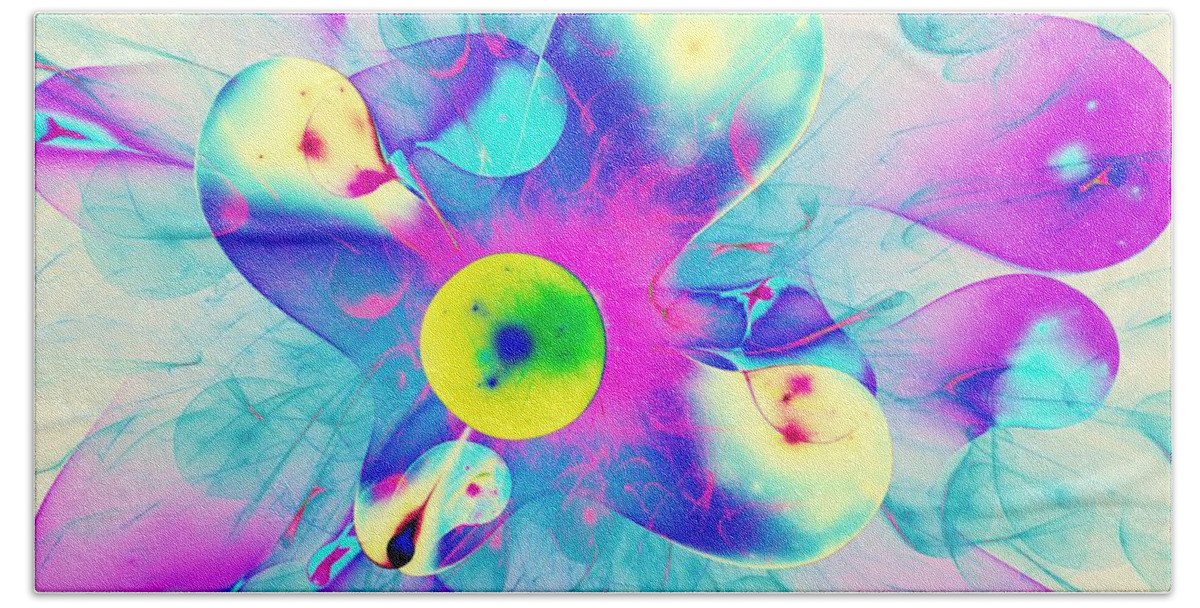 Colorful Beach Towel featuring the digital art Colorful Splash by Anastasiya Malakhova