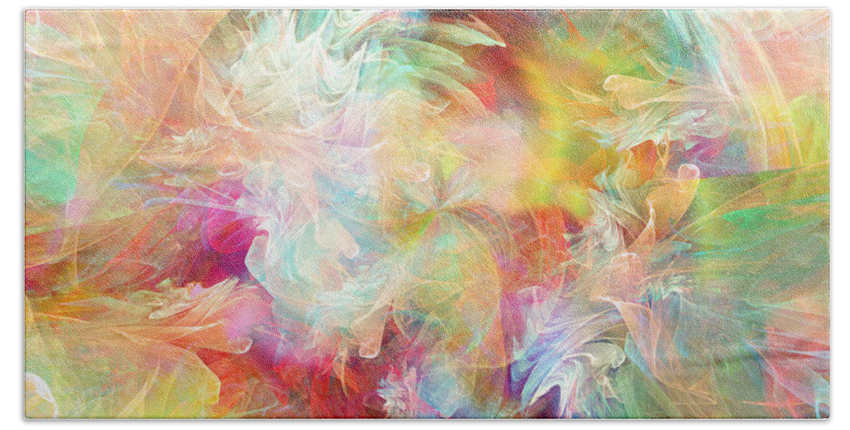 Abstract Beach Sheet featuring the digital art Come Away by Margie Chapman