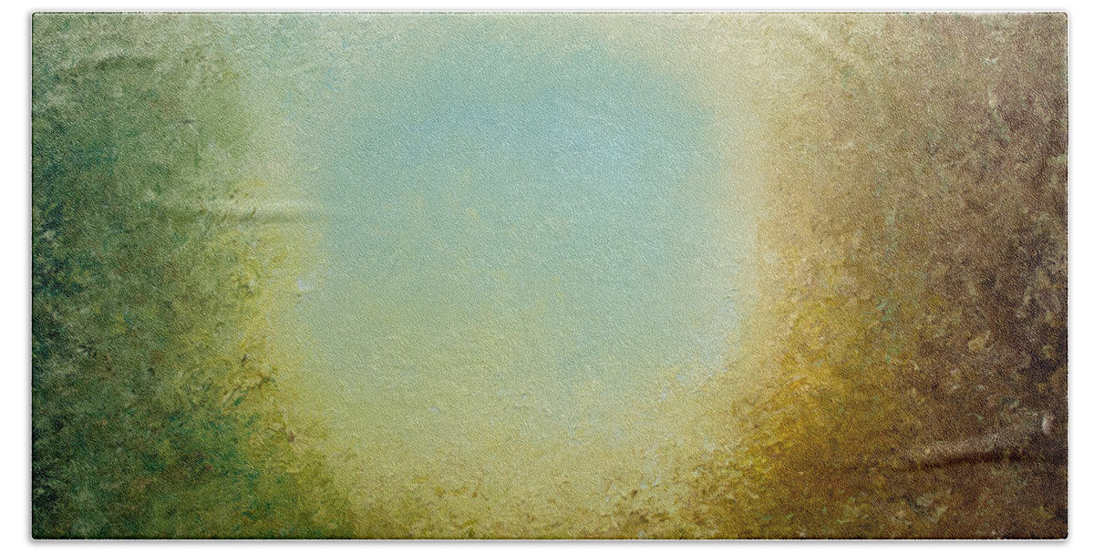 Derek Kaplan Art Beach Towel featuring the painting Coming Home SERIES Edition 4 of 10 by Derek Kaplan
