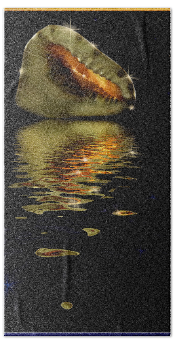 Conch Beach Towel featuring the photograph Conch sparkling with reflection by Peter V Quenter