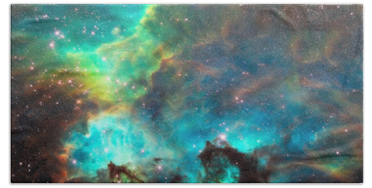 Nasa Images Beach Sheet featuring the photograph Cosmic Cradle 3 Star Cluster NGC 2074 by Jennifer Rondinelli Reilly - Fine Art Photography