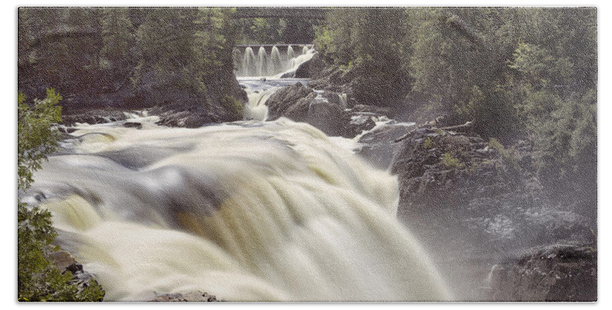Falls Beach Towel featuring the photograph Coulonge Falls by Eunice Gibb