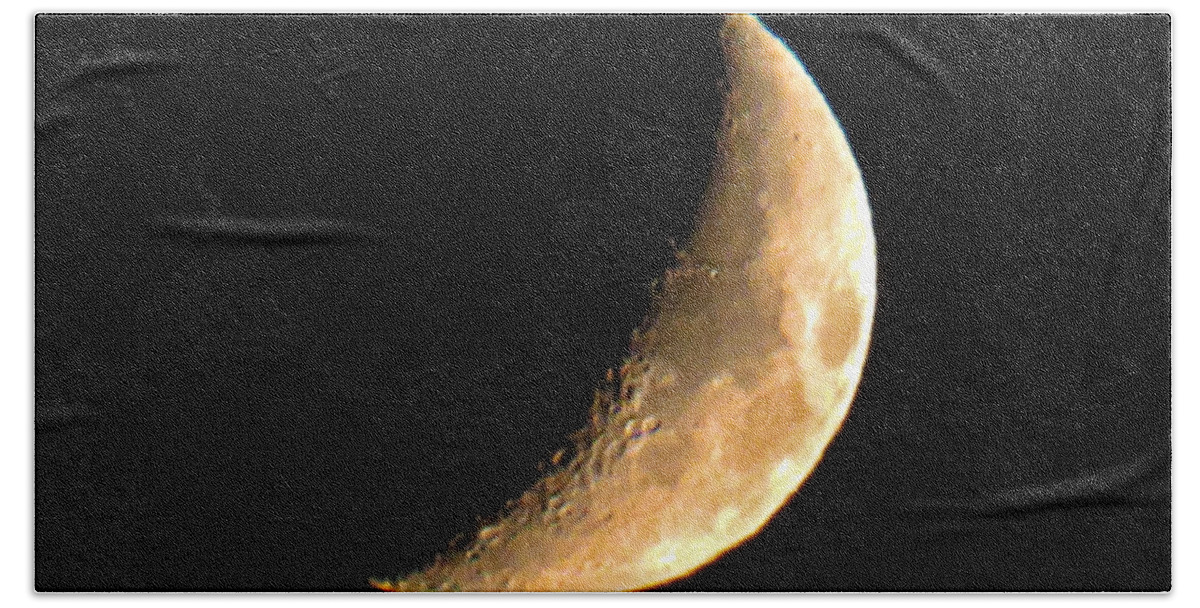 Astrolgy Beach Towel featuring the photograph Cresent Moon by Dawn Key
