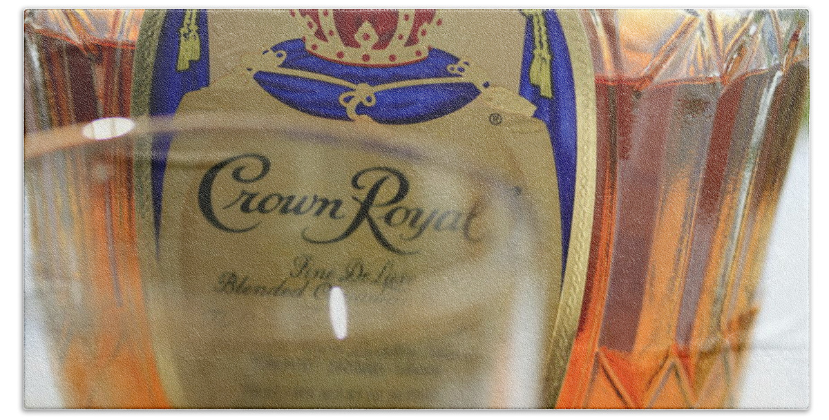 Crown Royal Beach Towel featuring the photograph Crown Royal Canadian Whisky by Valerie Collins