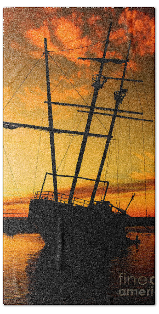 Ship Beach Towel featuring the photograph Crow's Nest by Barbara McMahon