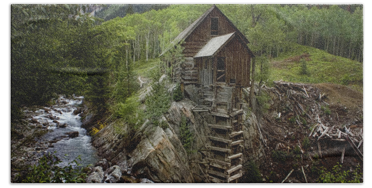 Mill Beach Towel featuring the photograph Crystal Mill by Ellen Heaverlo