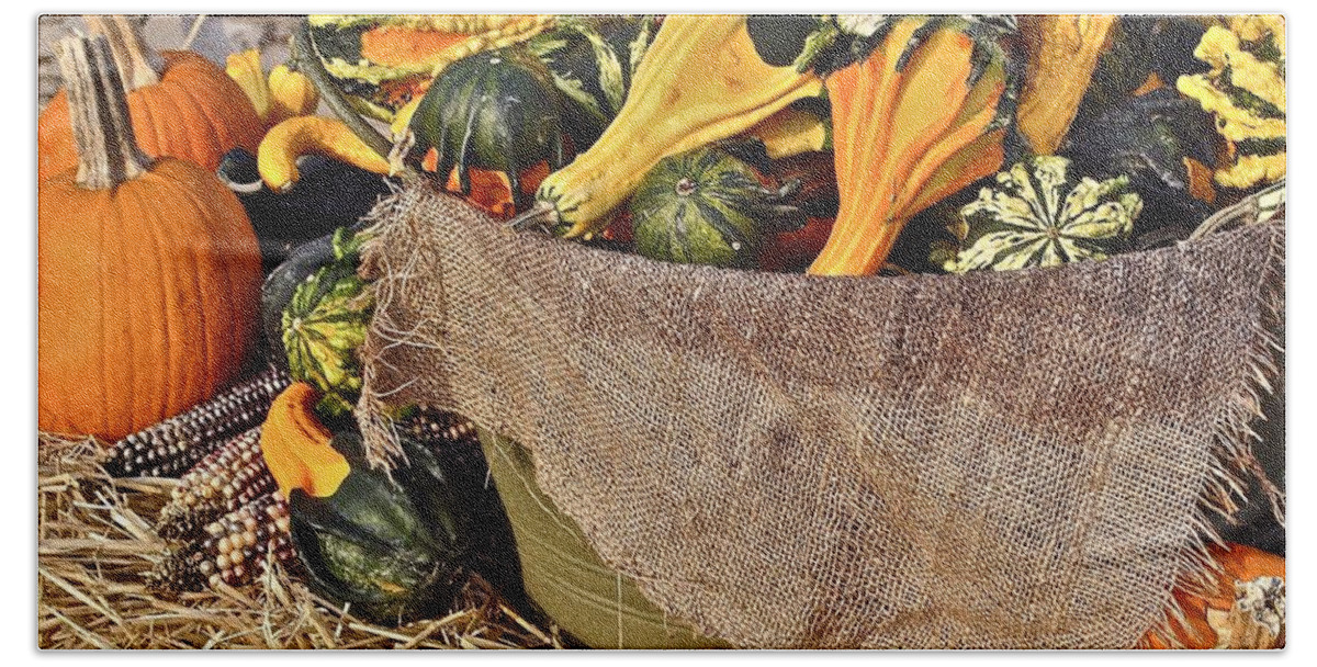 Autumn Beach Towel featuring the photograph Cut in Half by Frozen in Time Fine Art Photography