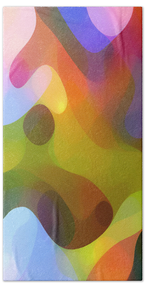 Bold Beach Towel featuring the painting Dappled Light Panoramic Vertical 3 by Amy Vangsgard