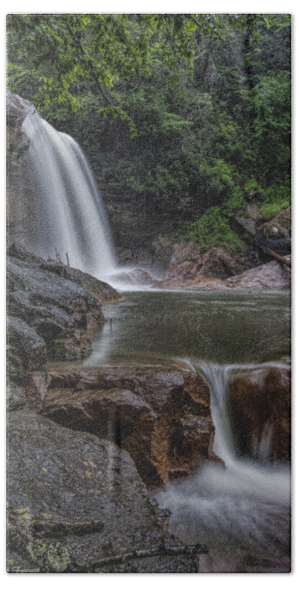Waterfall Beach Towel featuring the photograph Davis Falls by Erika Fawcett