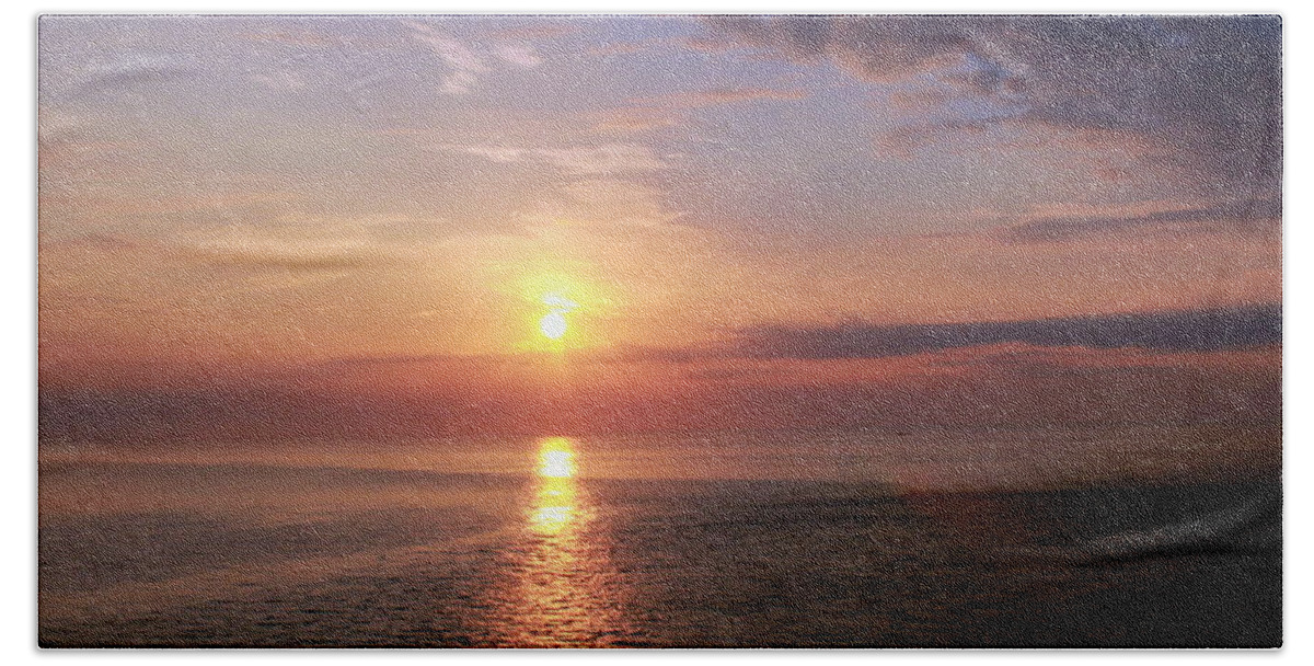 Sunrise Beach Towel featuring the photograph Dawning Sunrise by Deborah Crew-Johnson