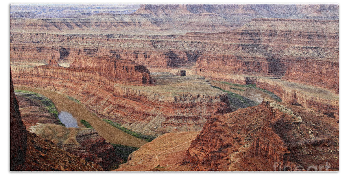 Nature Beach Towel featuring the photograph Dead Horse Point by Kathy McClure