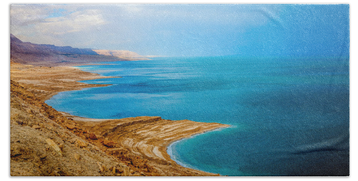 Dead Sea Beach Towel featuring the photograph Dead Sea by Alexey Stiop