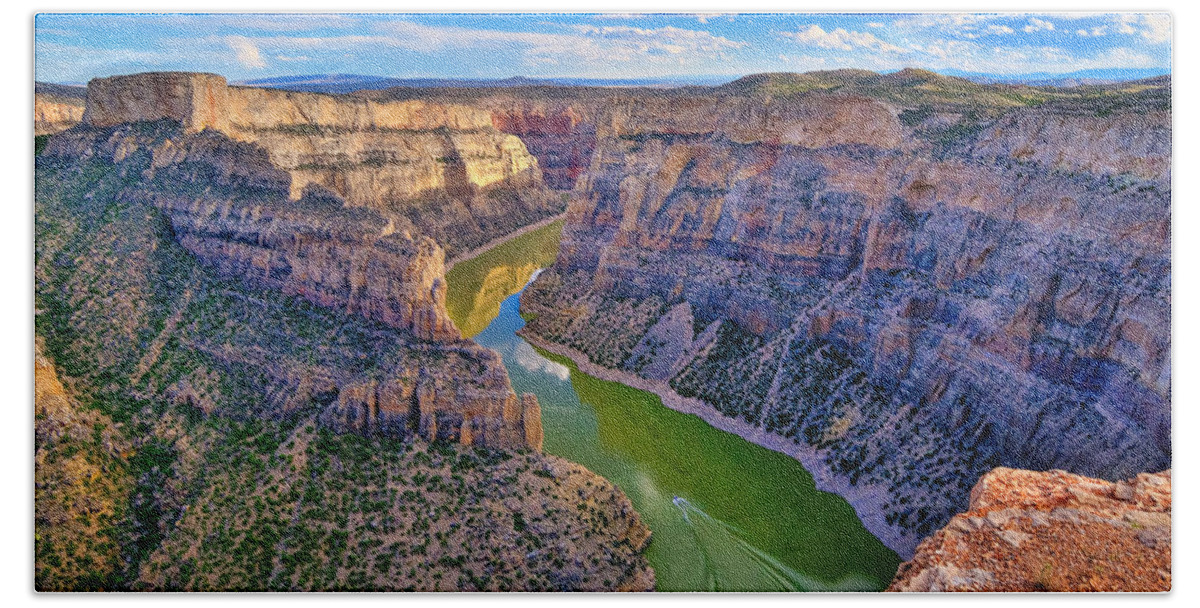 Devil's Canyon Beach Sheet featuring the photograph Devil's Canyon Overlook by Greg Norrell