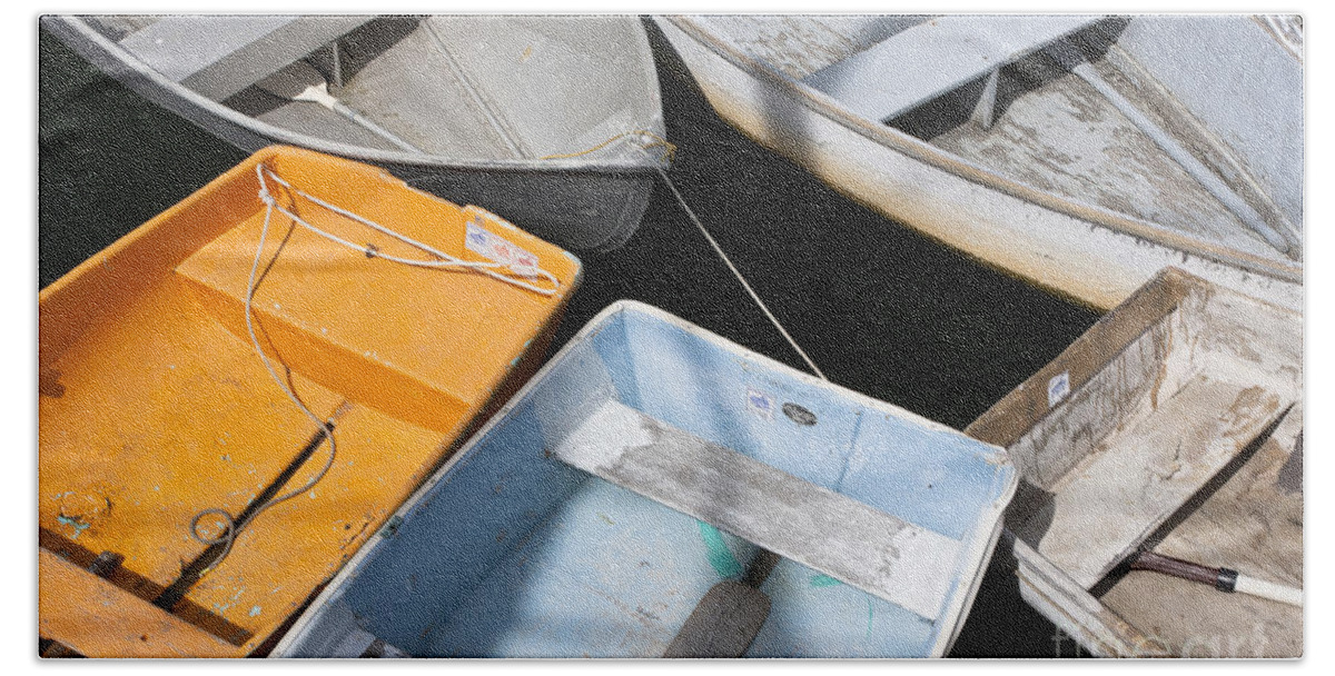 Rowboat Beach Sheet featuring the photograph Dinghies by Bryan Keil