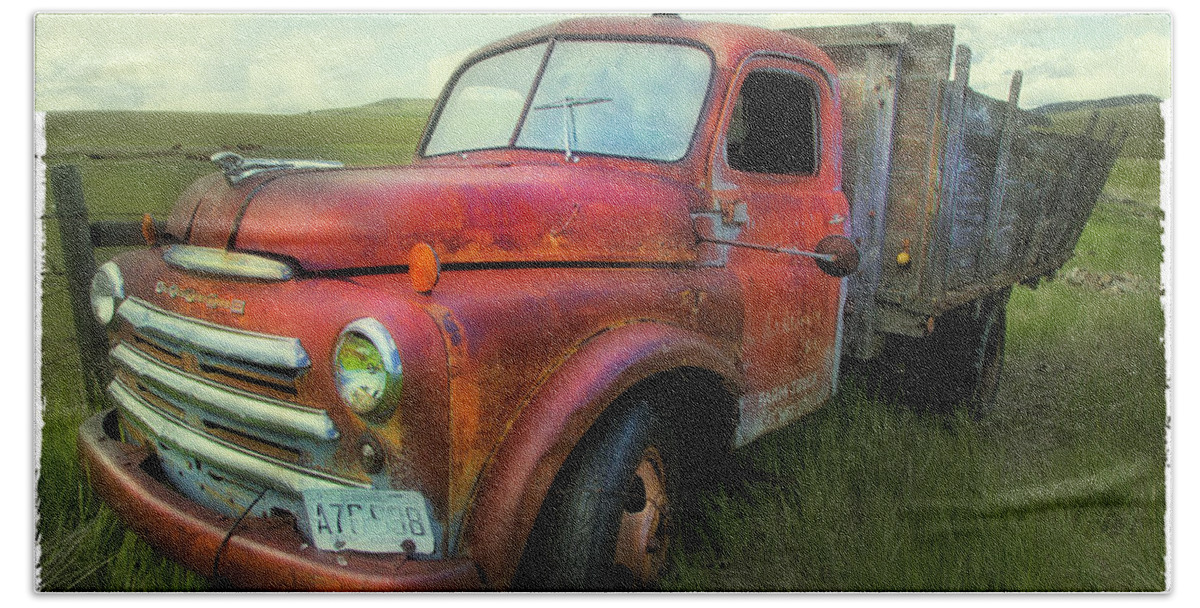 Old Truck Beach Towel featuring the photograph Dodge Farm Truck by Theresa Tahara