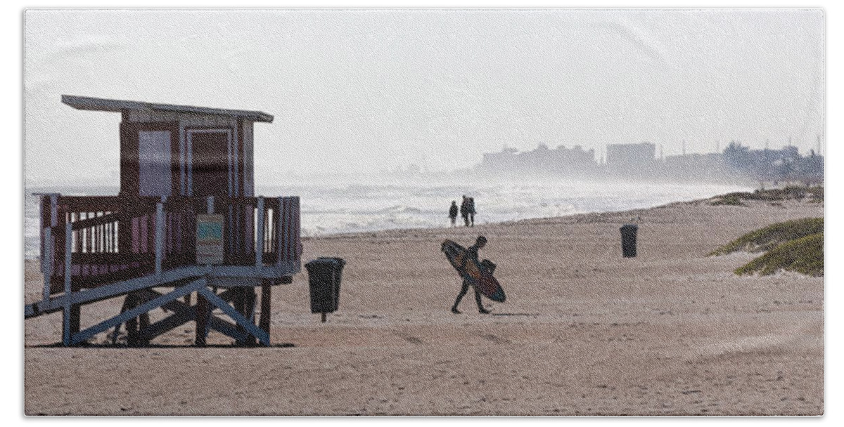 Beach Beach Towel featuring the photograph Done Surfing by Ed Gleichman