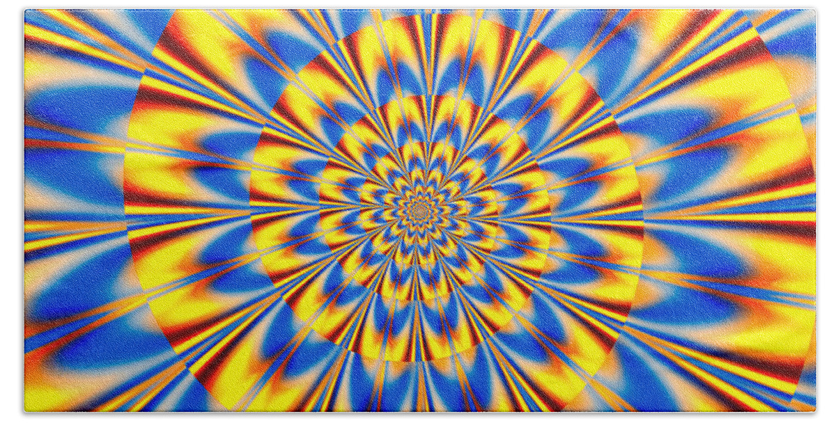Vibrating Beach Towel featuring the mixed media Dr. Who's Spiral of Time by Gianni Sarcone