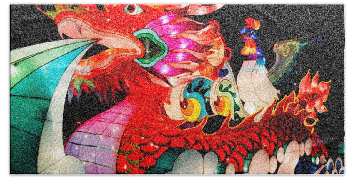 Chinese Beach Towel featuring the photograph Dragon Float by Bill Hamilton