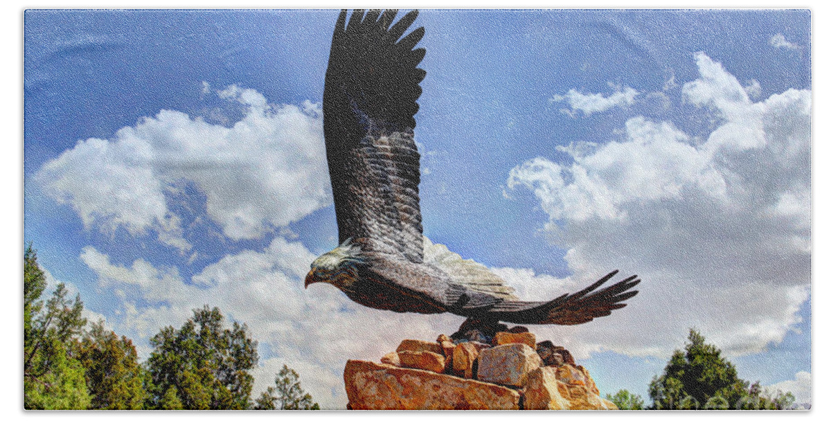 Colorado Beach Towel featuring the photograph Dream your eagle and fly with him by Bob Hislop