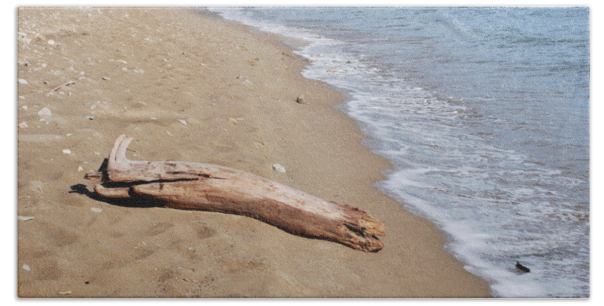 Driftwood Beach Towel featuring the photograph Driftwood by George Katechis