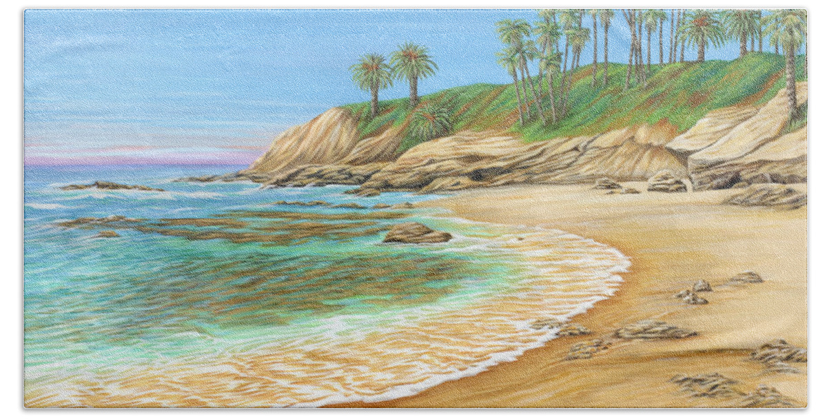 Beach Beach Towel featuring the painting Early Morning Laguna by Jane Girardot