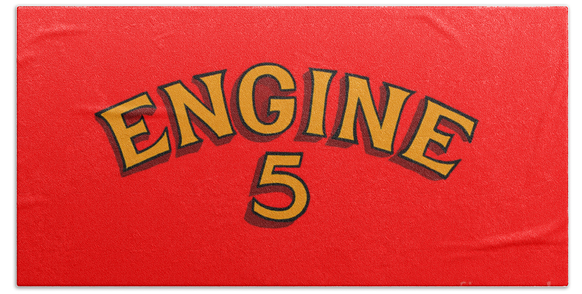 Engine 5 Beach Towel featuring the photograph Engine 5 by Mitch Shindelbower