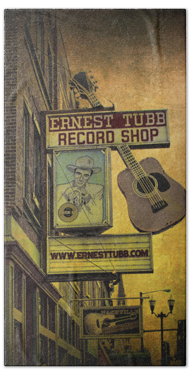 Art Beach Towel featuring the photograph Ernest Tubb's Record Shop by Randall Nyhof