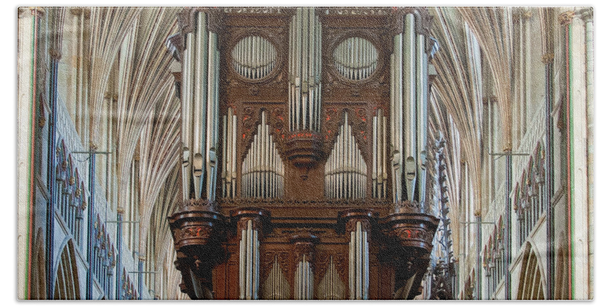 Pipe Organ Beach Sheet featuring the photograph Exeter's King of Instruments by Jenny Setchell