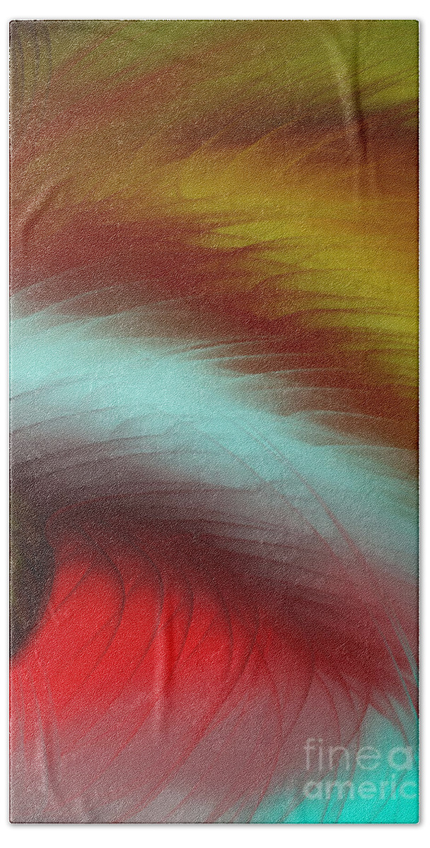 Abstract Beach Sheet featuring the painting Eye Of The Beast by Anita Lewis