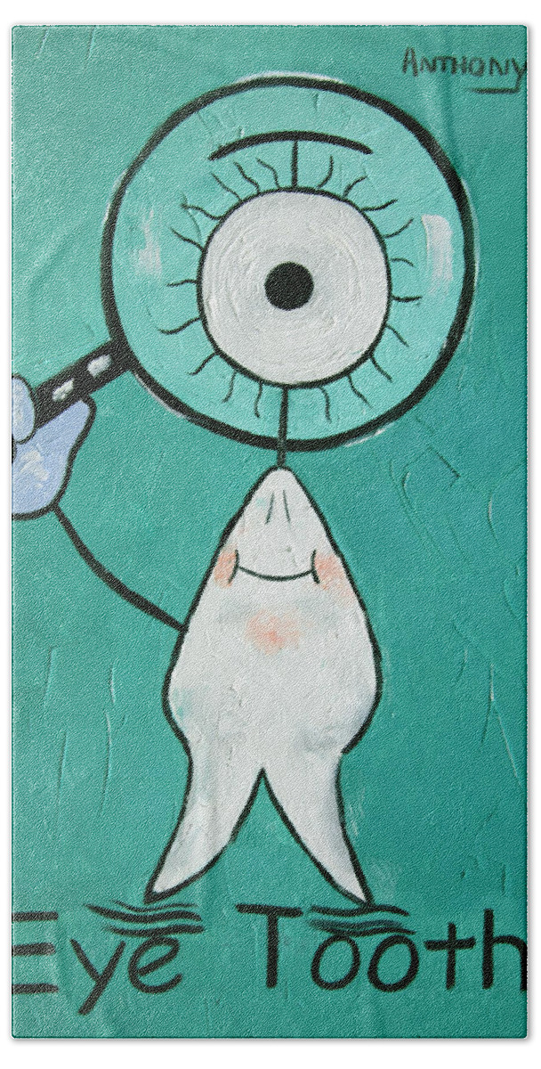 Eye Tooth Beach Towel featuring the painting Eye Tooth by Anthony Falbo