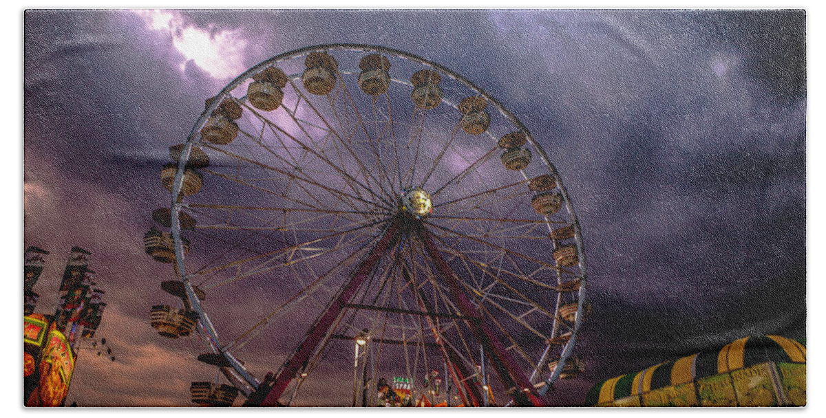 Ferris Wheel Beach Sheet featuring the photograph Fair by Sennie Pierson