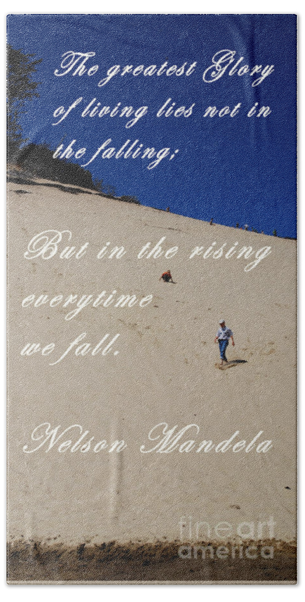 Nelson Mandela Beach Sheet featuring the photograph Fall and Rise by Sharon Elliott