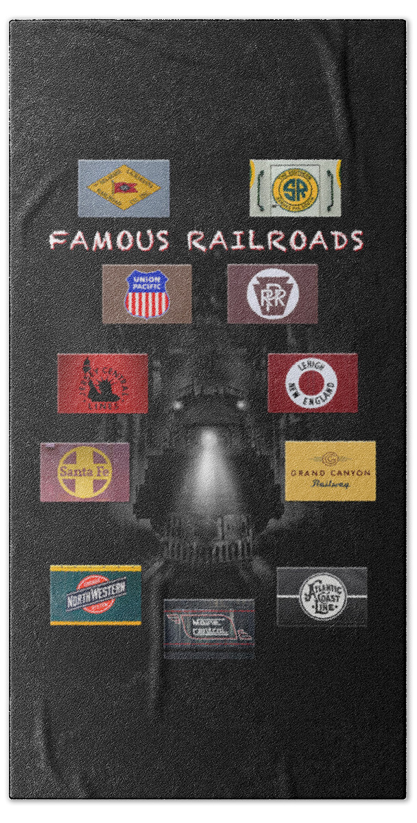 Transportation Beach Towel featuring the photograph Famous Railroads by Mike McGlothlen