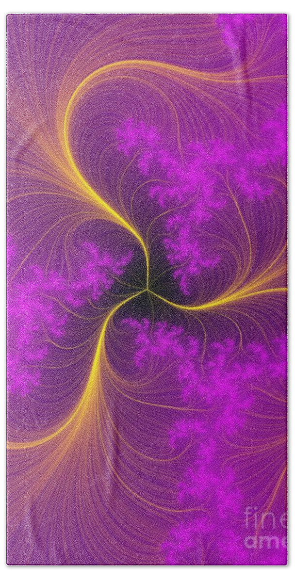 Fractal Beach Sheet featuring the digital art Fancy Feathers by Sharon Woerner