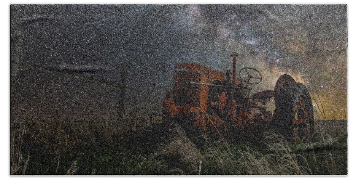 Tractor Beach Sheet featuring the photograph Farming the Rift by Aaron J Groen