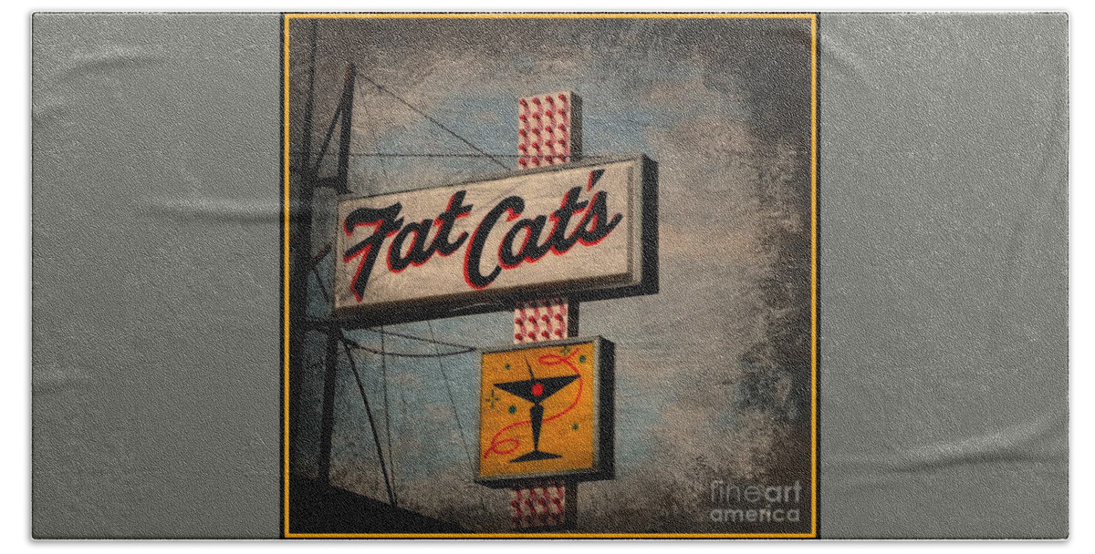 Fat Cat's Beach Towel featuring the photograph Fat Cat's Lounge by Beth Ferris Sale