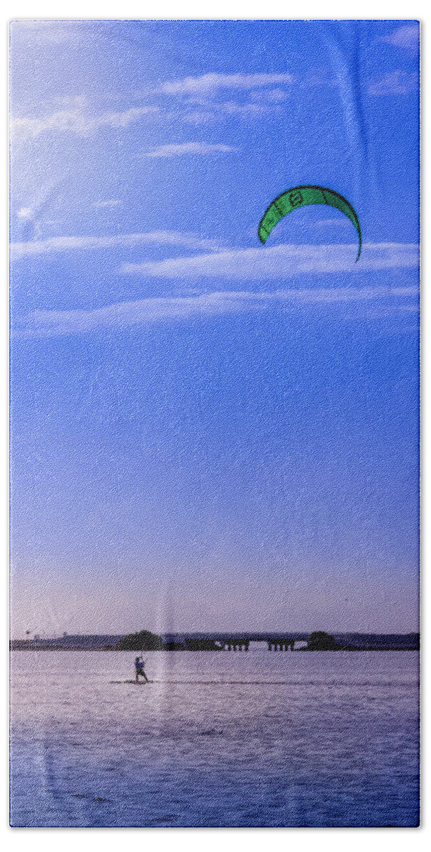 Wind Surfer Beach Towel featuring the photograph Feeling Free by Marvin Spates