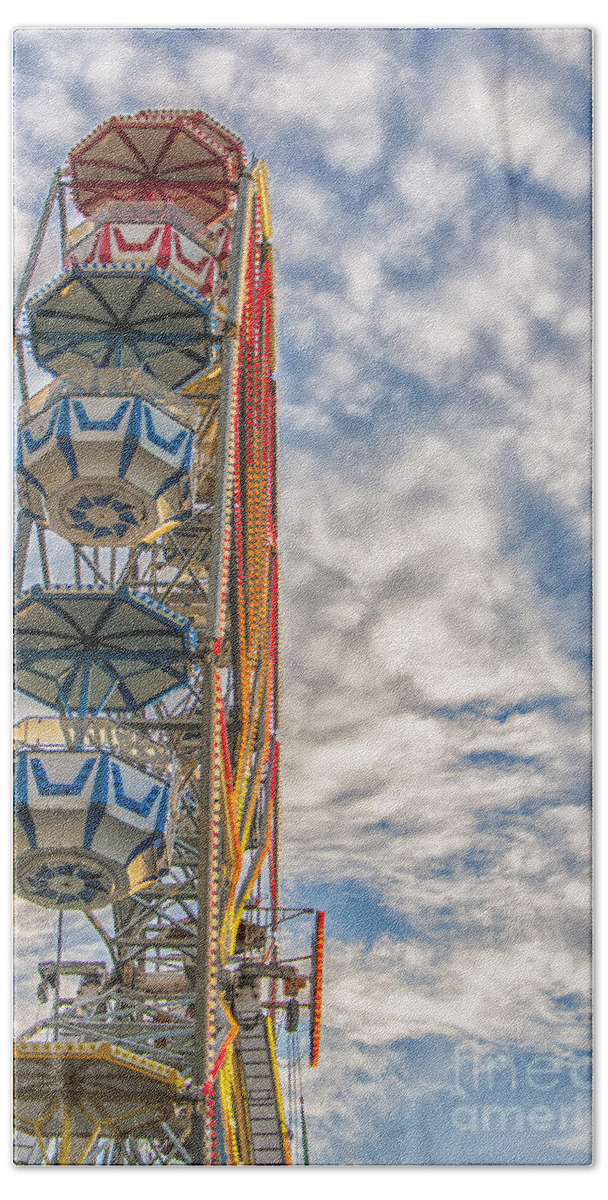 Sky Beach Sheet featuring the photograph Ferris Wheel by Antony McAulay