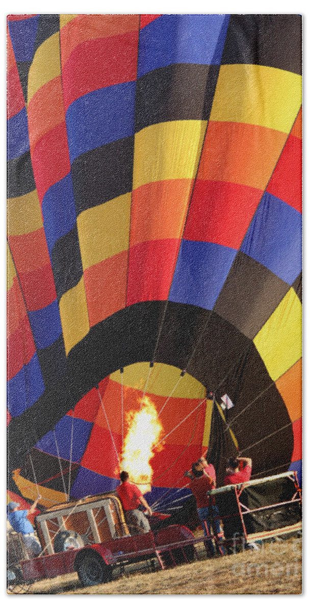 Hot Air Balloon Beach Towel featuring the photograph Fill 'er Up - 7248 by Gary Gingrich Galleries